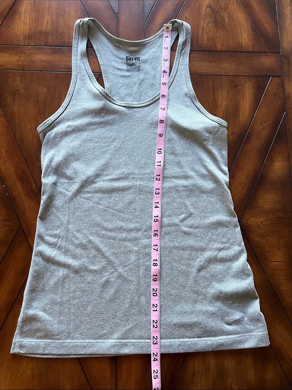 Nike Women's Light Gray Racerback Dri-FIT Tank